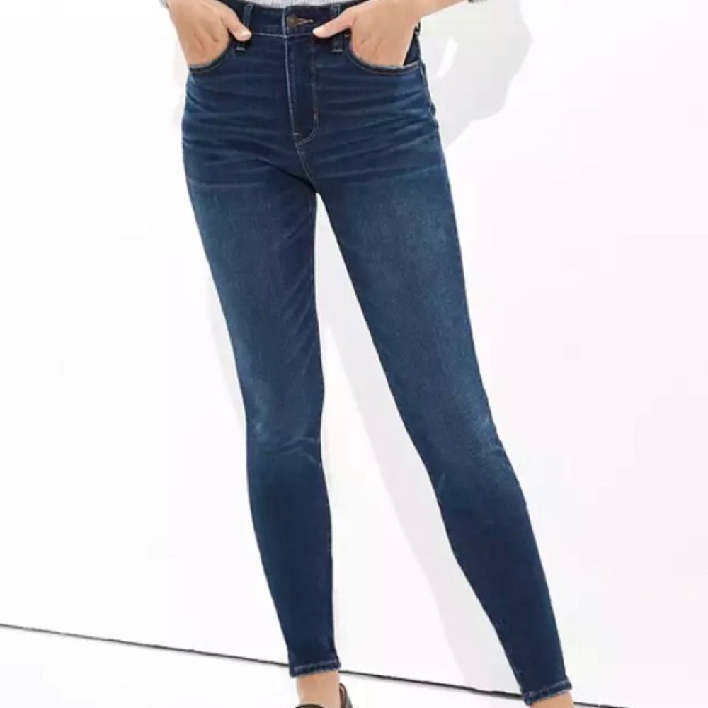 American Eagle “Dream Jean” high rise skinnies